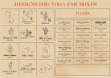 Yoga USB box with elastic