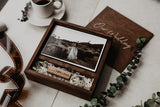4 x 6 sliding lid photo box + compartment