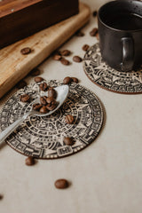 Set of Wooden cup coasters