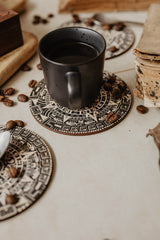 Set of Wooden cup coasters