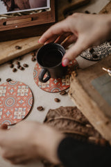 Set of Wooden cup coasters