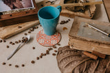 Set of Wooden cup coasters