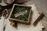 Sliding lid walnut USB box with transparent lid