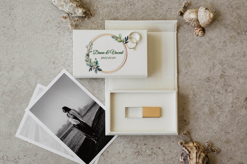 Custom color print on USB or box
