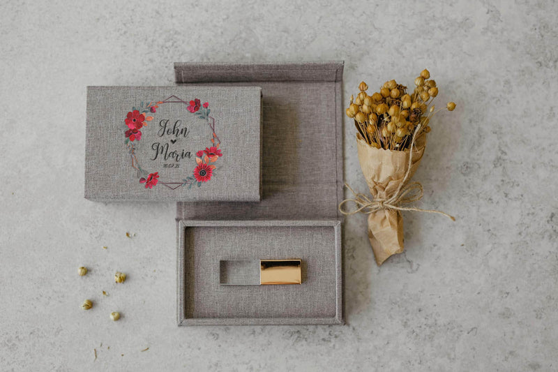 Custom color print on USB or box