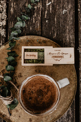 Maple Sliding lid USB box with glass USB