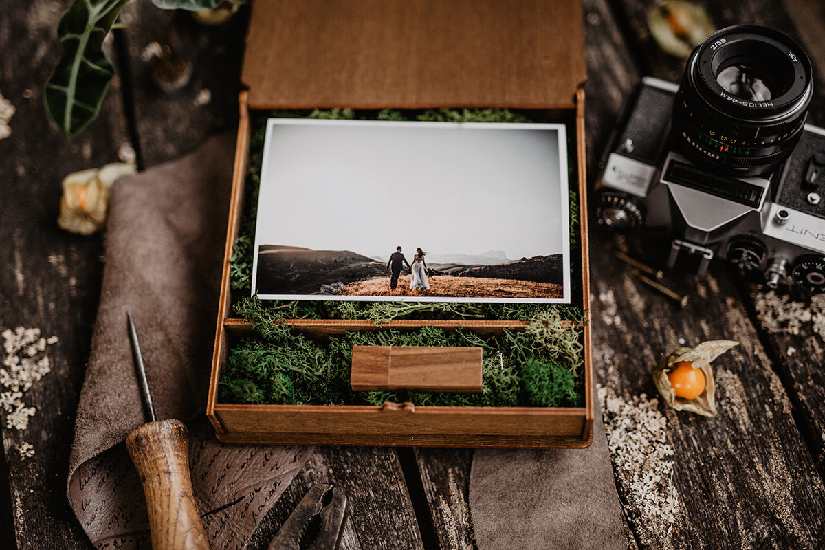 4 x 6 hinged photo box + compartment – Photo Pandora